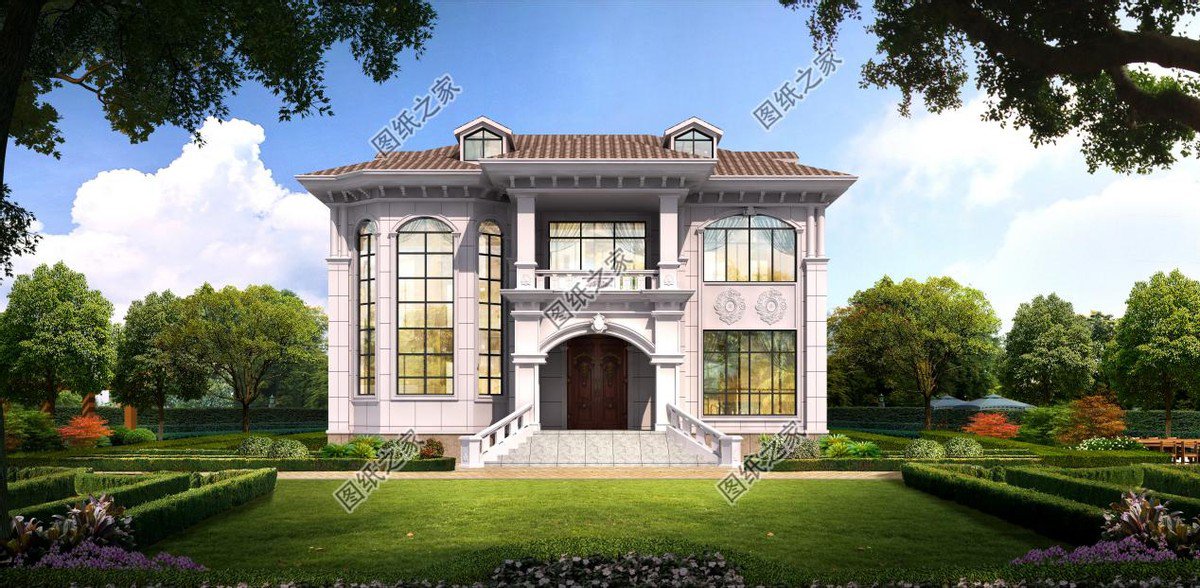 坡屋頂?shù)霓r(nóng)村別墅，兼得實用與美觀，性價比超高的設計