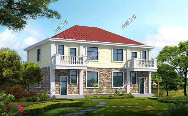 農村雙拼別墅設計，兄弟手足情深，攜手返鄉(xiāng)一起建樓房