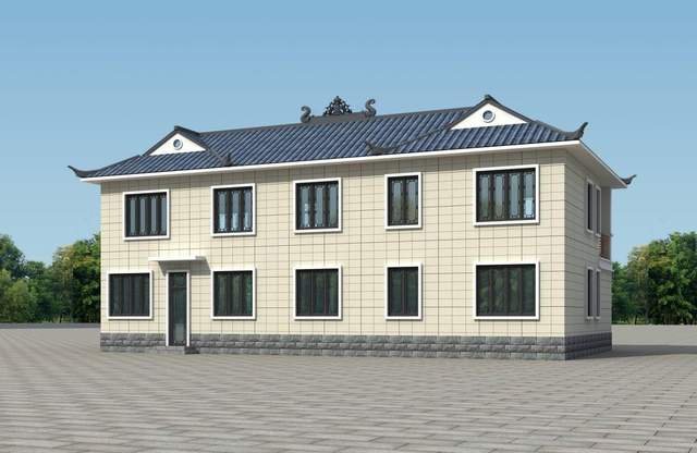 二層中式合院別墅設(shè)計(jì)，受百年建房歷史的加持，氣勢(shì)恢宏且神秘