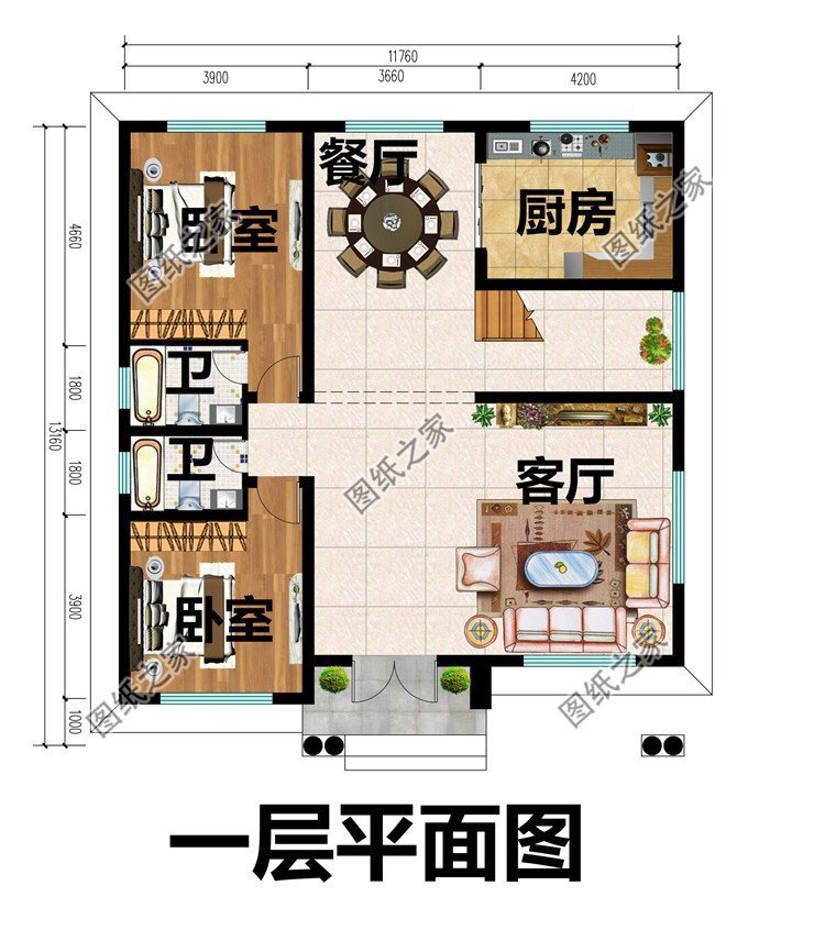簡單農(nóng)村自建房設(shè)計(jì)，造價(jià)經(jīng)濟(jì)戶型實(shí)用舒適，是不可多得的設(shè)計(jì)