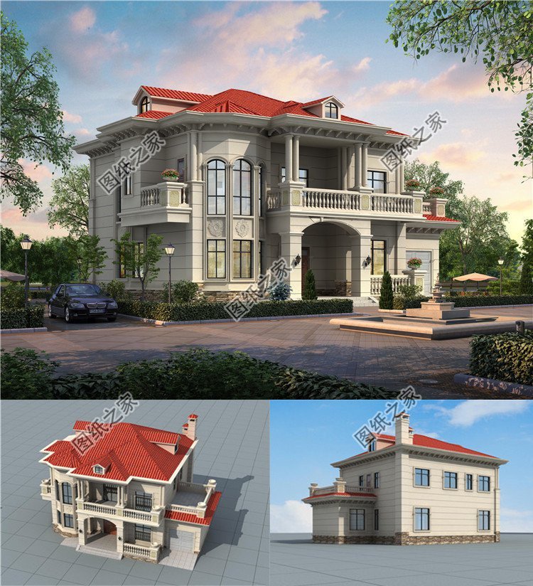 古典歐式自建別墅設(shè)計，這么美的房屋你會選擇跟誰住在一起呢？