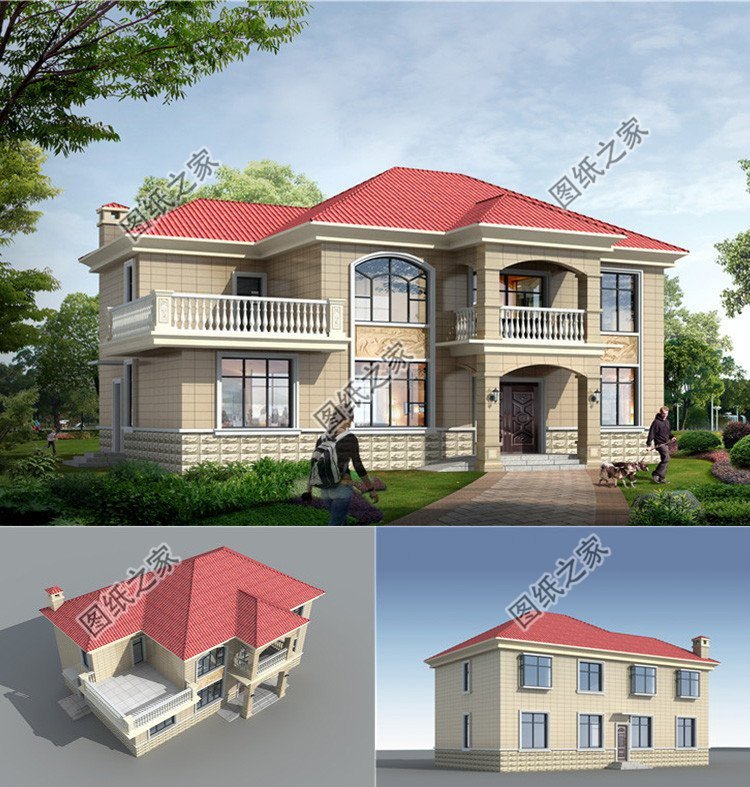 古典歐式自建別墅設(shè)計，這么美的房屋你會選擇跟誰住在一起呢？