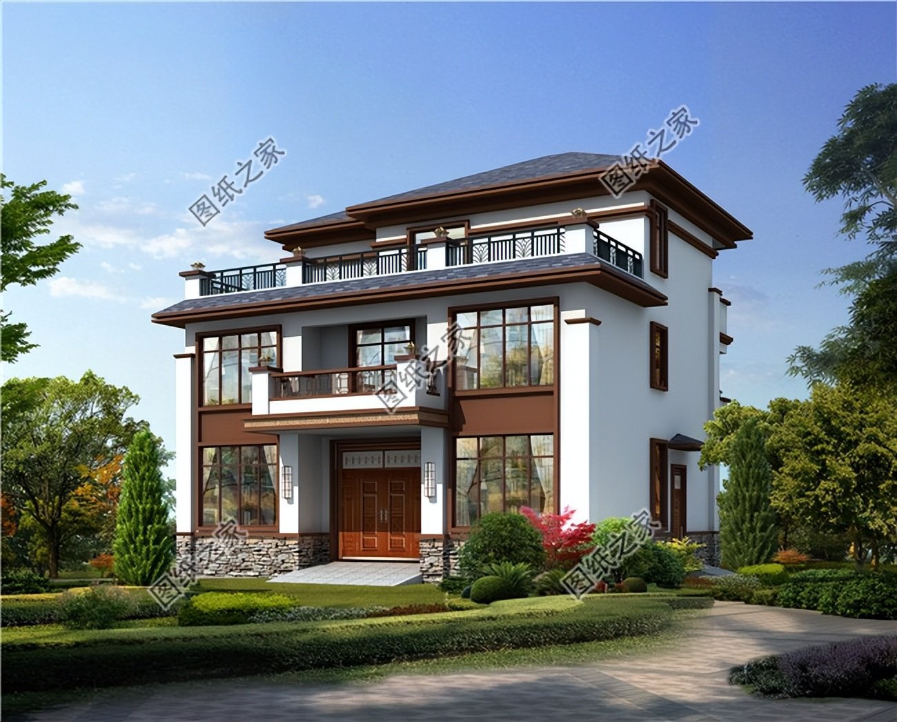 五款新中式別墅設(shè)計，外觀低調(diào)奢華內(nèi)涵，室內(nèi)實用舒適寬敞