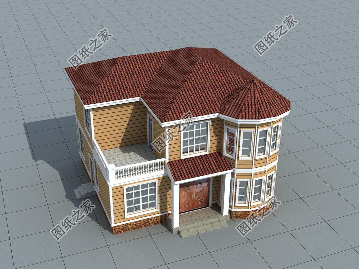 帶有飄窗的別墅設(shè)計(jì)，美觀墻面主體，增強(qiáng)住宅的立體感