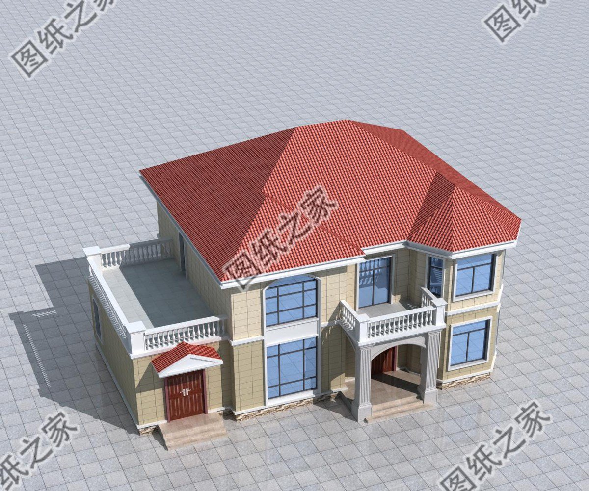 帶有飄窗的別墅設(shè)計(jì)，美觀墻面主體，增強(qiáng)住宅的立體感