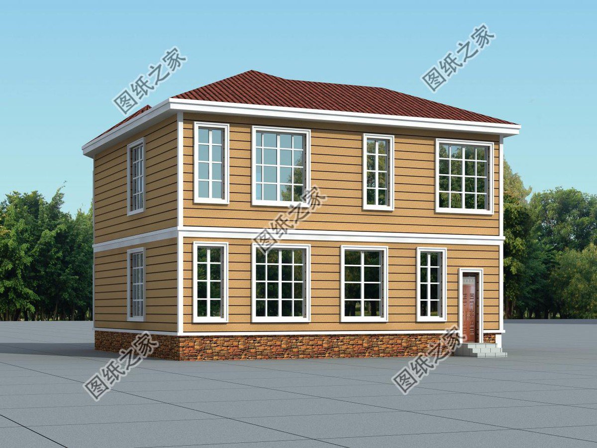 帶有飄窗的別墅設(shè)計(jì)，美觀墻面主體，增強(qiáng)住宅的立體感