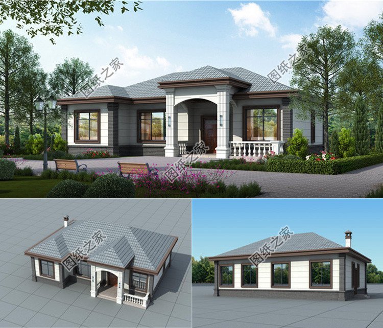 農(nóng)村一層別墅設(shè)計圖，空間布局靈動，超級高的性價比