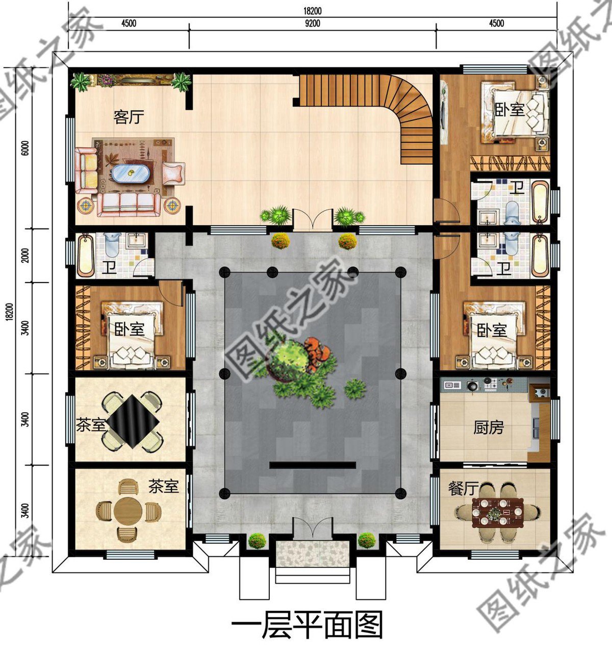 中式合院別墅設(shè)計，傳統(tǒng)院落式建筑理念，純樸又溫馨盡顯大家風(fēng)范