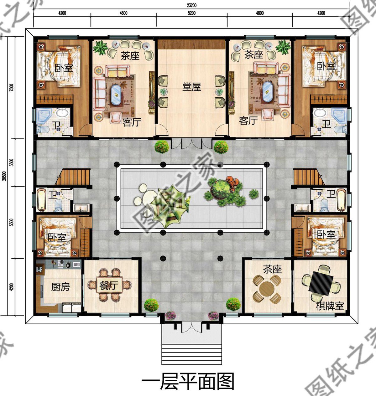 中式合院別墅設(shè)計，傳統(tǒng)院落式建筑理念，純樸又溫馨盡顯大家風(fēng)范