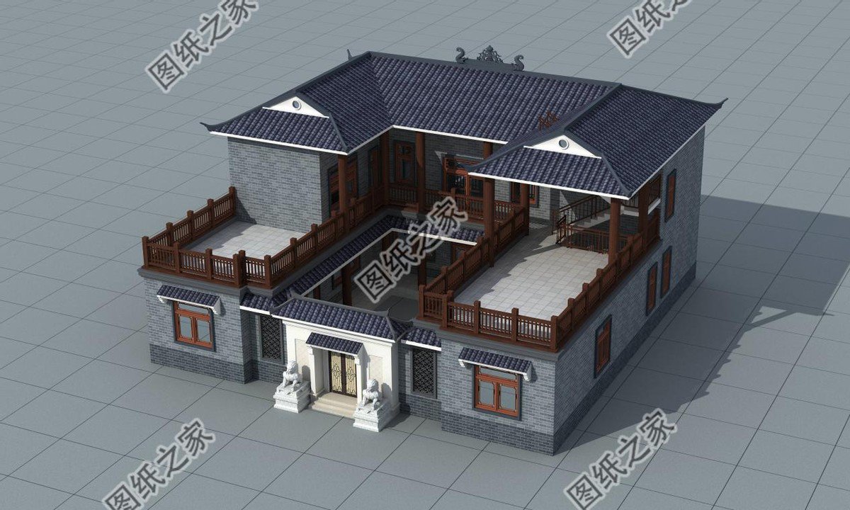 中式合院別墅設(shè)計，傳統(tǒng)院落式建筑理念，純樸又溫馨盡顯大家風(fēng)范