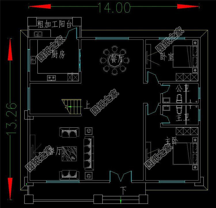大面積露臺設(shè)計，戶外娛樂空間充裕，享受鄉(xiāng)村的美好風(fēng)光