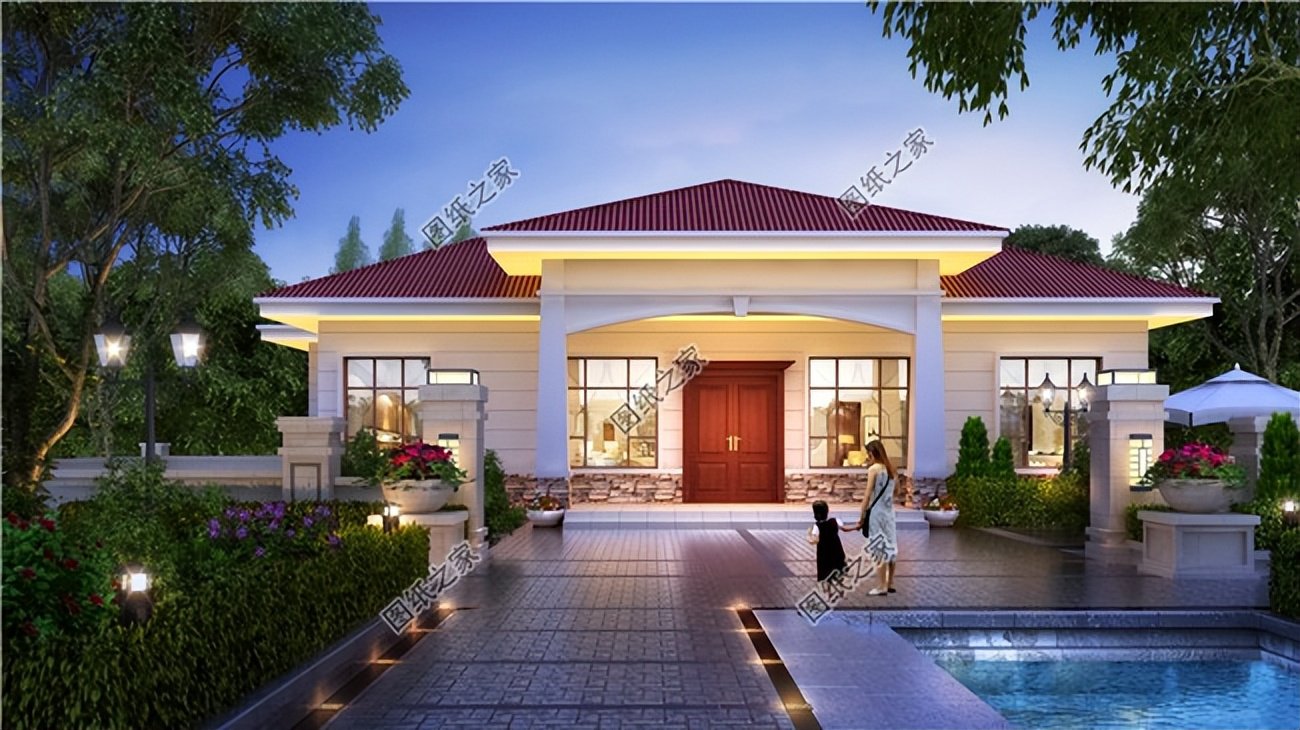 設計精良的歐式別墅，超大落地窗，鄉(xiāng)間美景自然融入家居