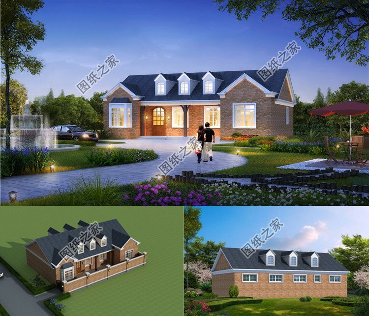 設計精良的歐式別墅，超大落地窗，鄉(xiāng)間美景自然融入家居