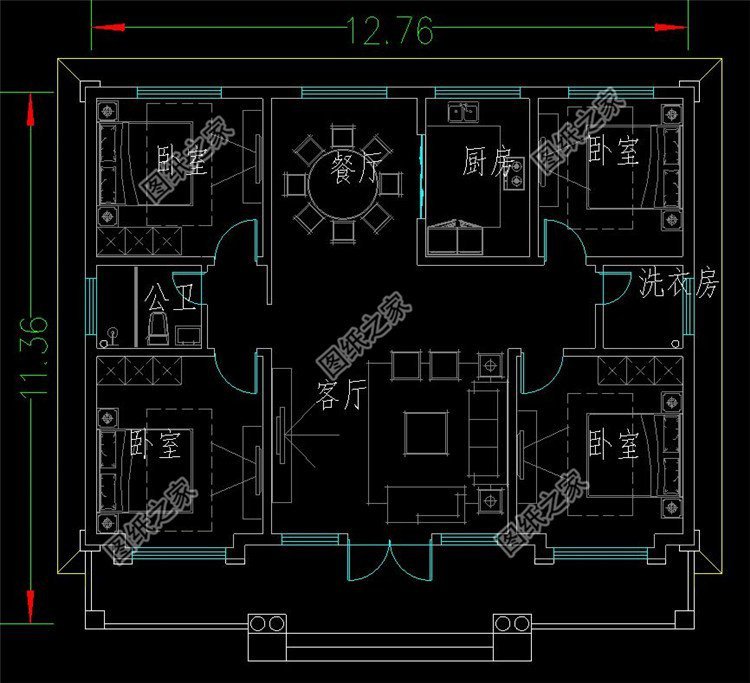 四套流行農(nóng)村別墅圖紙，優(yōu)美華麗的外觀造型，處處體現(xiàn)了獨(dú)具匠心