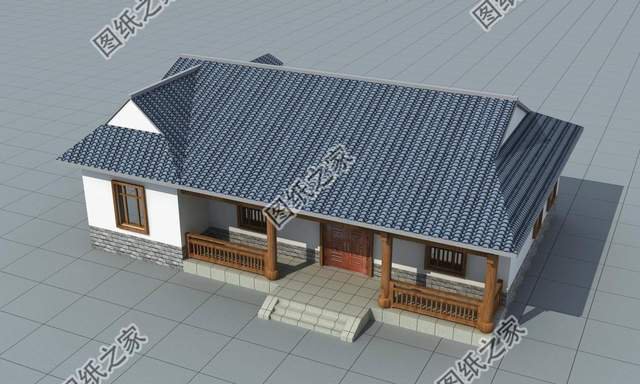 一層中式自建房設(shè)計，方便居住使用，古韻十足