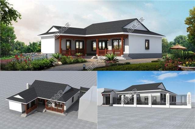 一層中式自建房設(shè)計，方便居住使用，古韻十足