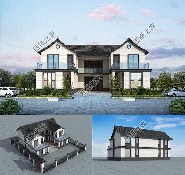 中式合院自建房圖集，古典大方的款式，在老家建上一棟超級棒
