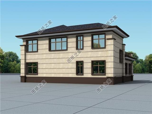 新款二層別墅推薦，第四款帶有偏房設(shè)計(jì)，符合農(nóng)村生活習(xí)慣