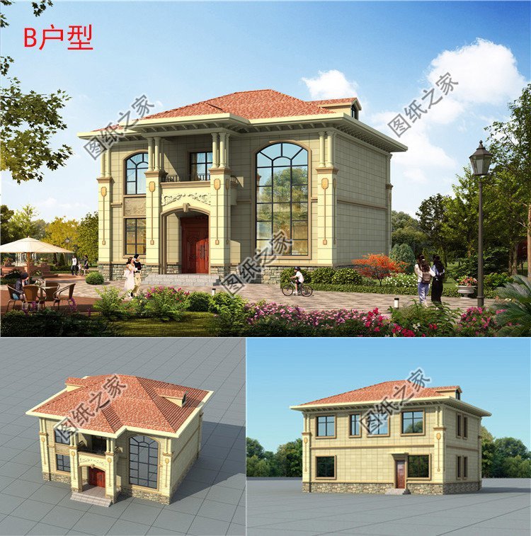 歐式復(fù)式別墅設(shè)計(jì)，戶型功能齊全，外觀經(jīng)典又好看