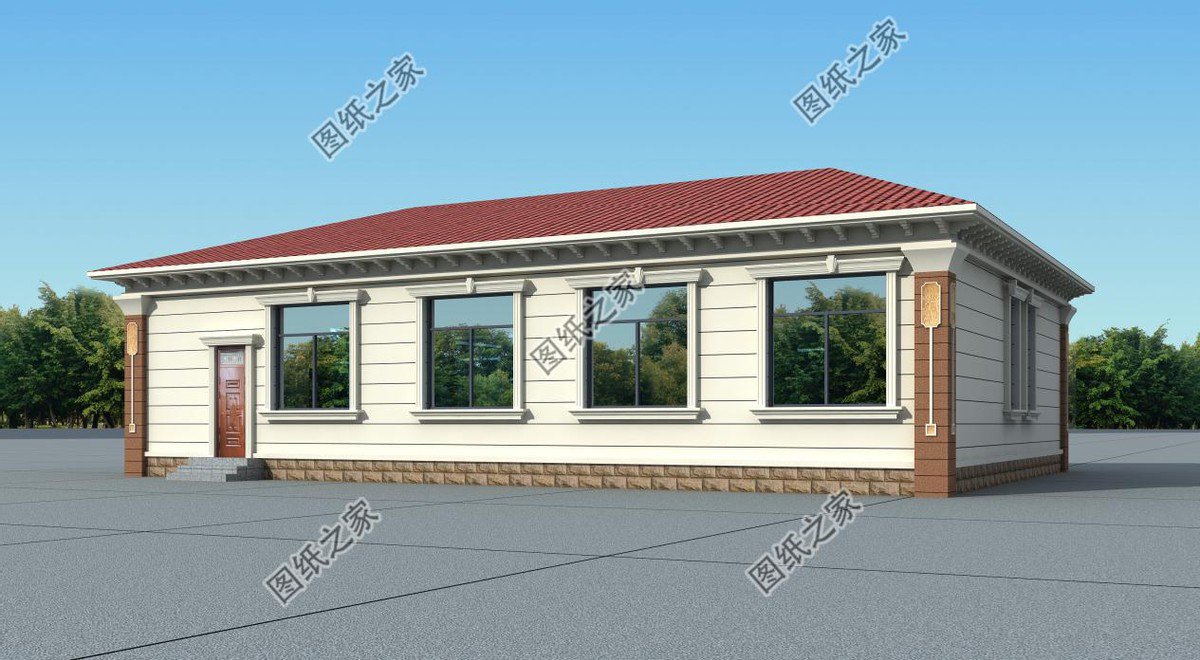 農(nóng)村一層大開間別墅推薦，雖說只有一層，氣勢不輸城里樓房