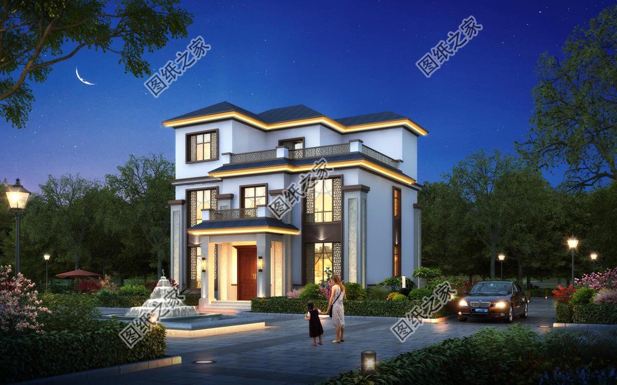 新中式建筑風(fēng)格自建別墅經(jīng)典之作，深受廣大建房者的喜愛