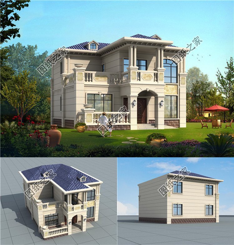 歐式農(nóng)村別墅設(shè)計，外觀設(shè)計精良，內(nèi)部布局考究