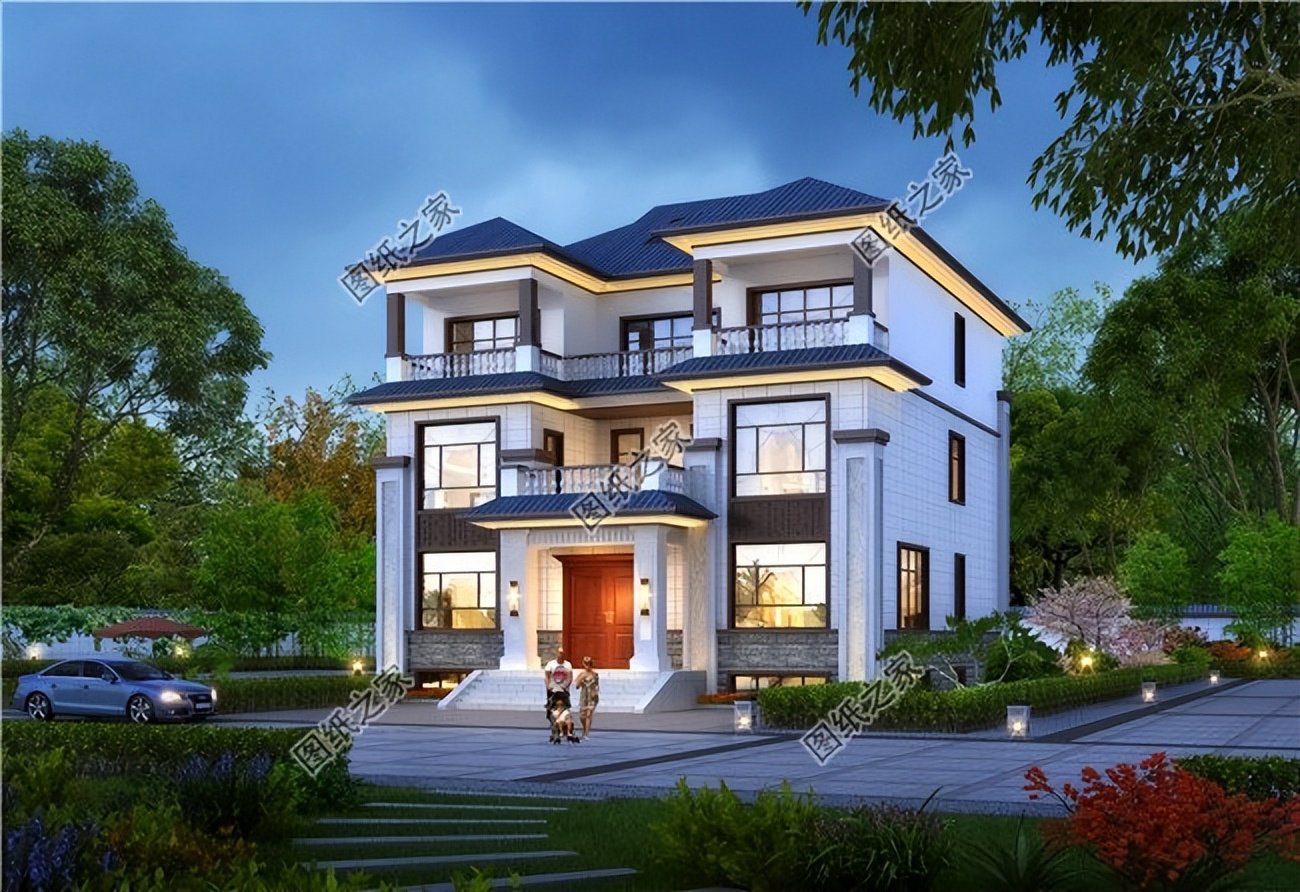 新中式三層別墅設(shè)計(jì)，氣派住宅，彰顯品質(zhì)