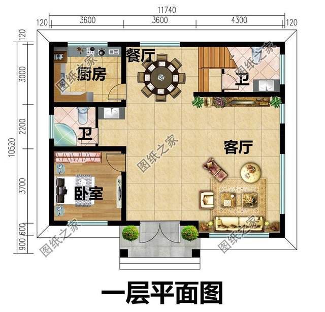 帶文化石的農(nóng)村別墅設(shè)計(jì)，色彩多樣外觀給你營造出炫彩的舒適生活