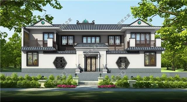 農(nóng)村二層合院別墅設(shè)計(jì)，體面又大方，建好了全村人都羨慕