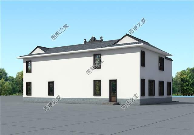 農(nóng)村二層合院別墅設(shè)計(jì)，體面又大方，建好了全村人都羨慕