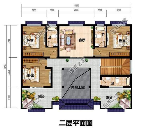 農(nóng)村二層合院別墅設(shè)計(jì)，體面又大方，建好了全村人都羨慕