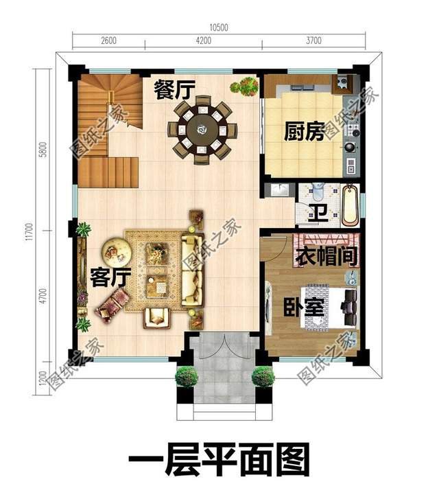 農(nóng)村三層別墅設(shè)計，外觀簡潔大方，室內(nèi)合理舒適