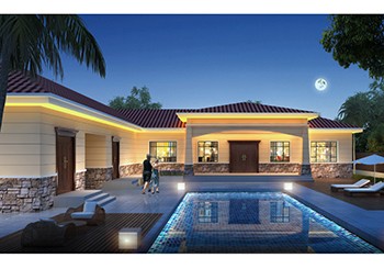 大L型一層農(nóng)村房屋設(shè)計(jì)，這樣的布局適合自建