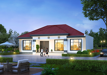 占地180平方米的一層自建別墅設(shè)計(jì)圖，時(shí)尚經(jīng)典