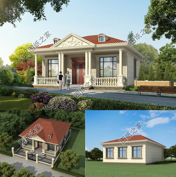 農(nóng)村一層別墅設(shè)計圖效果圖