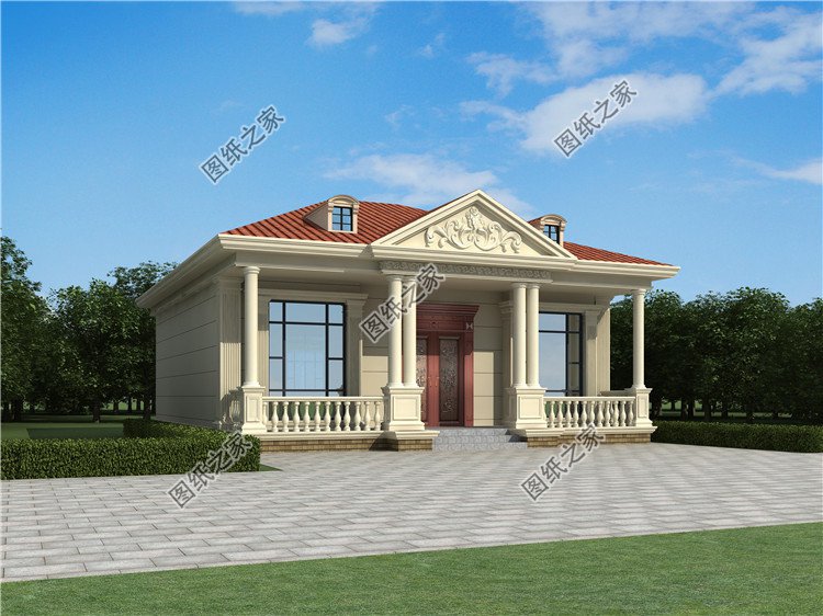 農(nóng)村一層別墅設(shè)計圖外觀圖