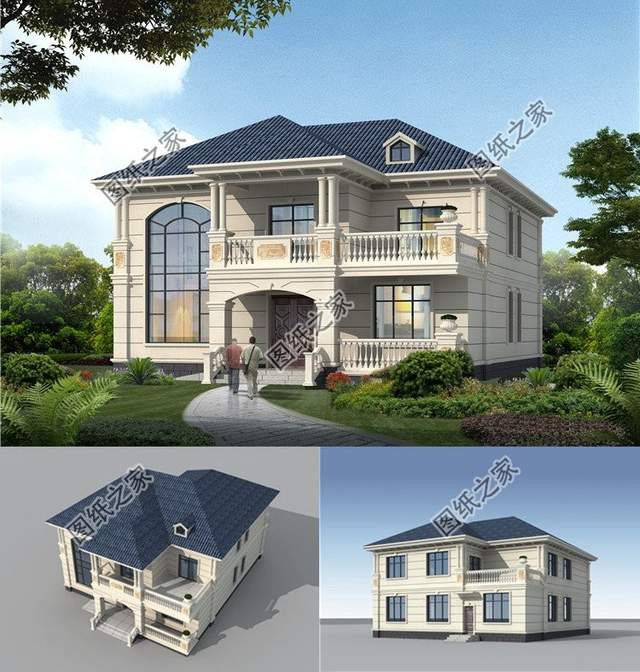 簡(jiǎn)歐式農(nóng)村別墅設(shè)計(jì)，造型美觀簡(jiǎn)約，經(jīng)典不過時(shí)