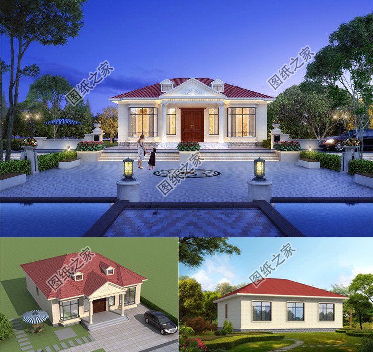 一層平房設(shè)計(jì)圖效果圖