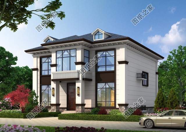 鄉(xiāng)村二層別墅設(shè)計，造型錯落有致，美觀大氣