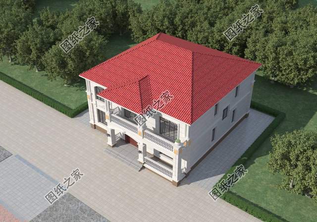 鄉(xiāng)村二層別墅設(shè)計，造型錯落有致，美觀大氣