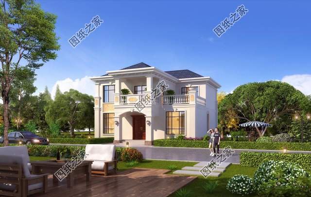 鄉(xiāng)村二層別墅設(shè)計，造型錯落有致，美觀大氣