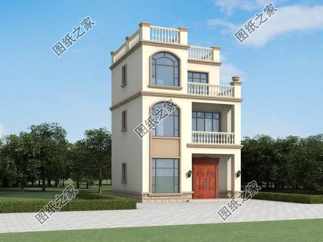 三層兩開(kāi)間別墅設(shè)計(jì)，小面寬也能建好房，城里人看了都羨慕了