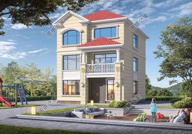 三層兩開(kāi)間別墅設(shè)計(jì)，小面寬也能建好房，城里人看了都羨慕了