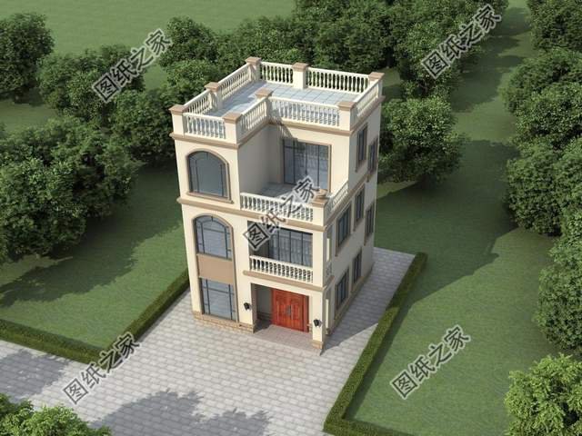 三層兩開(kāi)間別墅設(shè)計(jì)，小面寬也能建好房，城里人看了都羨慕了