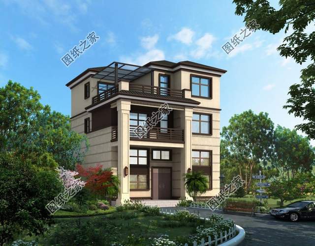 三層兩開(kāi)間別墅設(shè)計(jì)，小面寬也能建好房，城里人看了都羨慕了