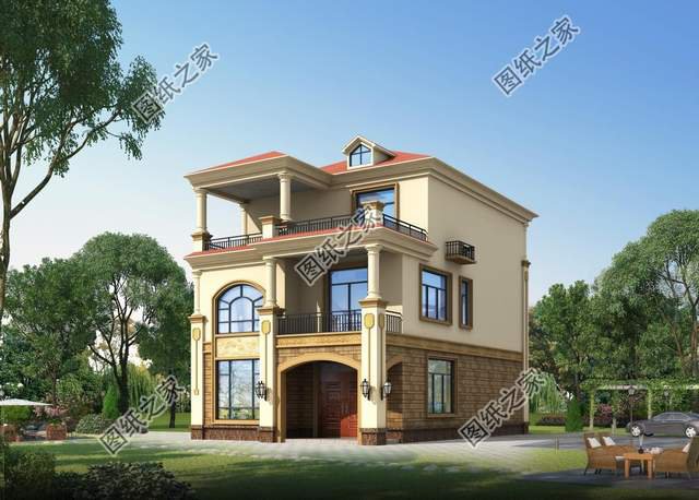 農(nóng)村三層簡歐式別墅設(shè)計，造價不高人人都可以建，喜歡收藏不錯過