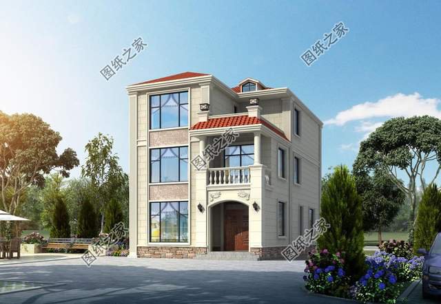 農(nóng)村三層簡歐式別墅設(shè)計，造價不高人人都可以建，喜歡收藏不錯過