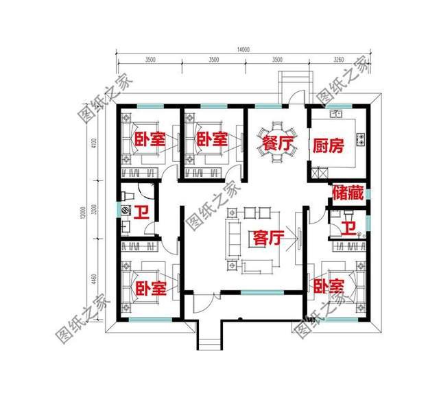 農(nóng)村一層別墅設(shè)計(jì)，外觀不僅美觀好看，室內(nèi)布局更加貼近生活