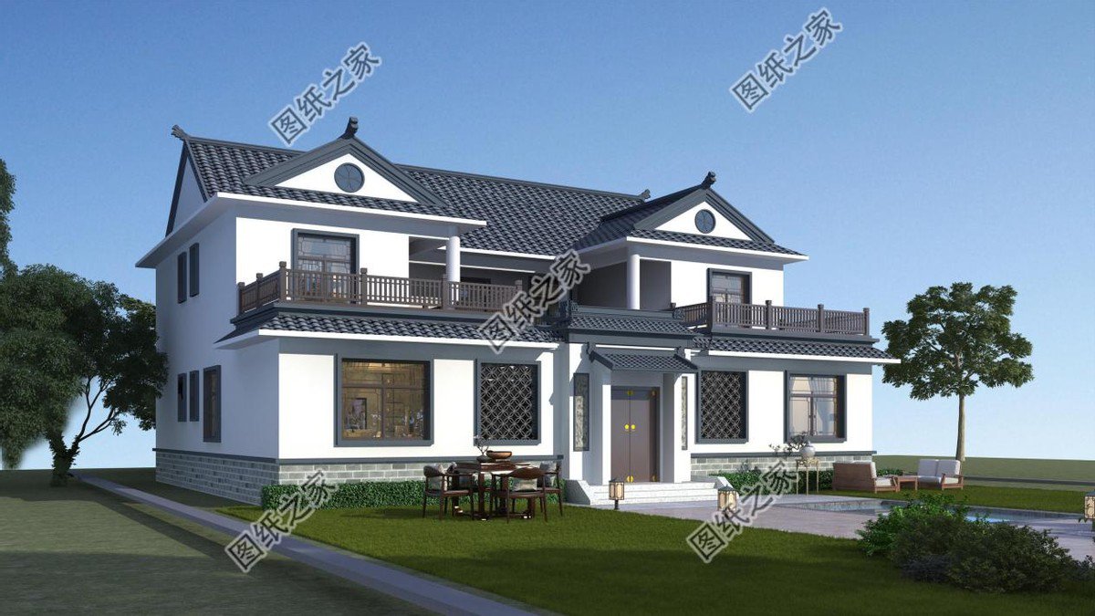 新中式農(nóng)村小別墅設(shè)計，更顯沉穩(wěn)大氣，以彰顯東方之美