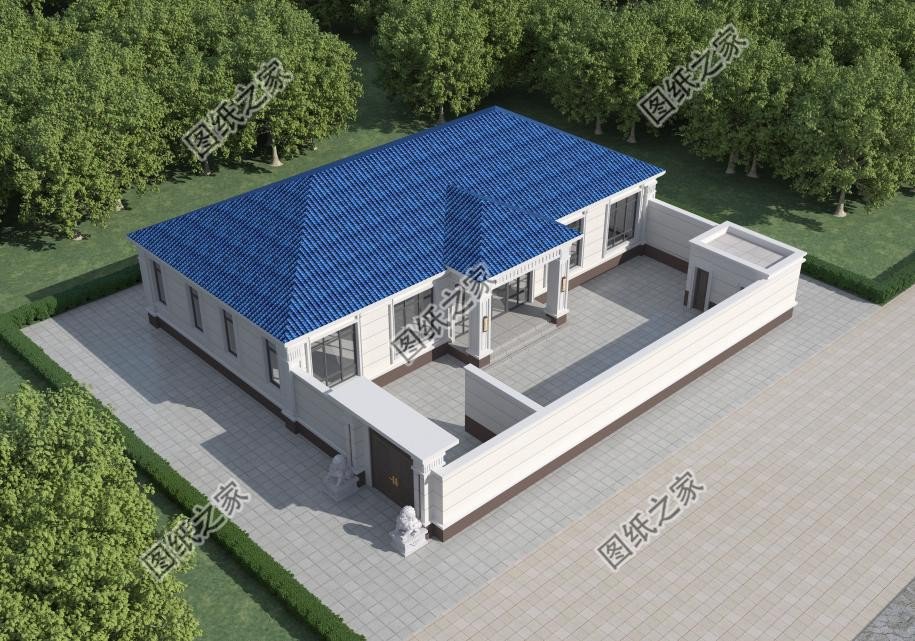 農(nóng)村大開(kāi)間一層自建房設(shè)計(jì)，造價(jià)經(jīng)濟(jì)實(shí)惠，晚年養(yǎng)老必備選擇